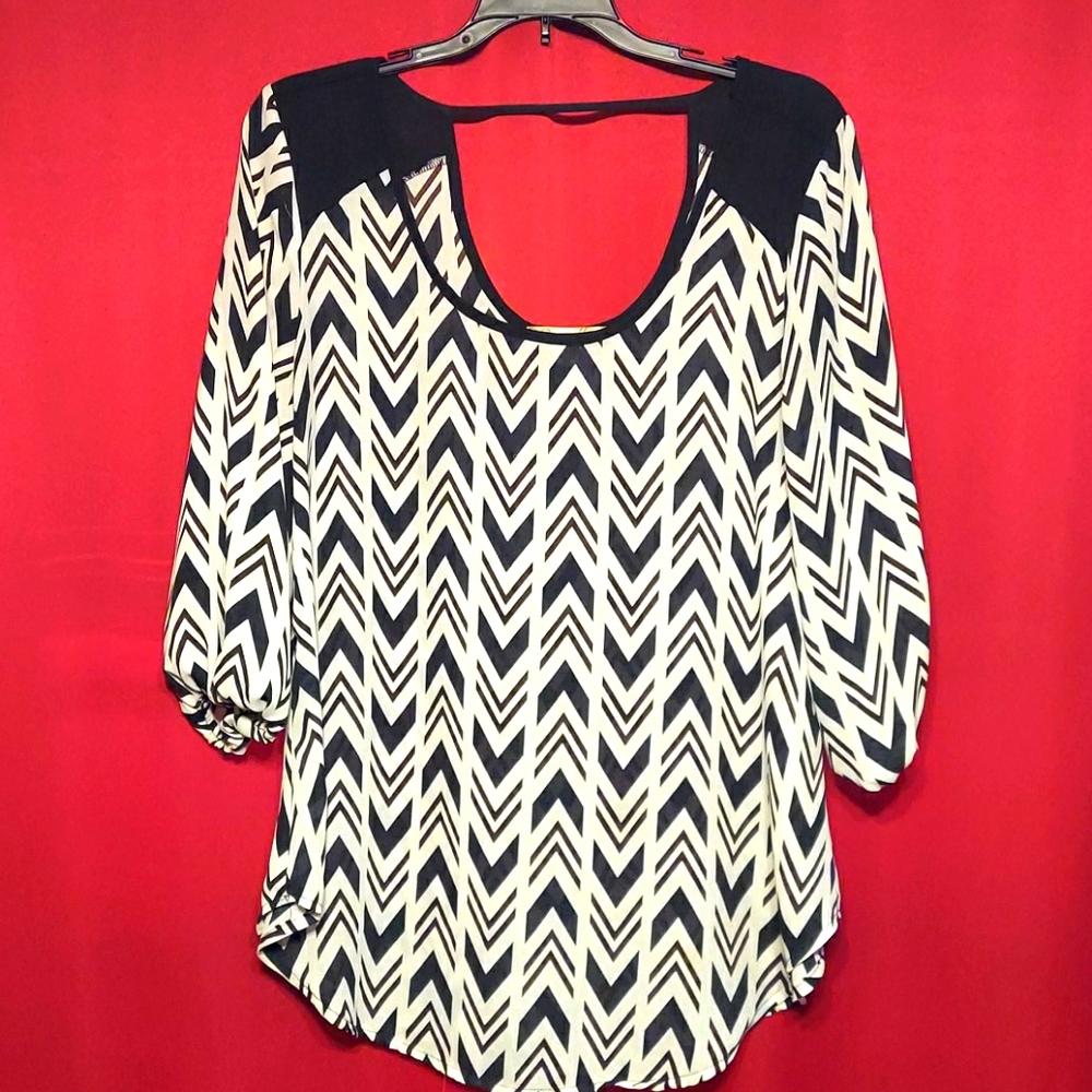 Woman's tribal print dress shirt